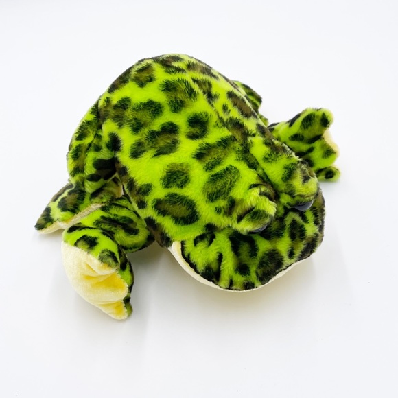 GANZ Webkinz HM114 Green Bull Frog Plush Stuffed Animal NO CODE - Picture 4 of 10